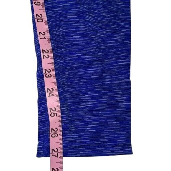 Tuff Athletics Womens Activewear Leggings XL Blue Striped Pattern Nylon Spandex - Picture 5 of 5
